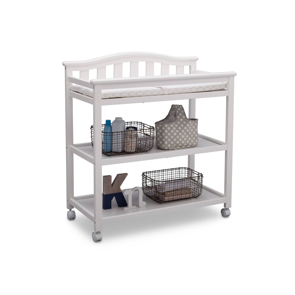 White Changing Table with Casters S250