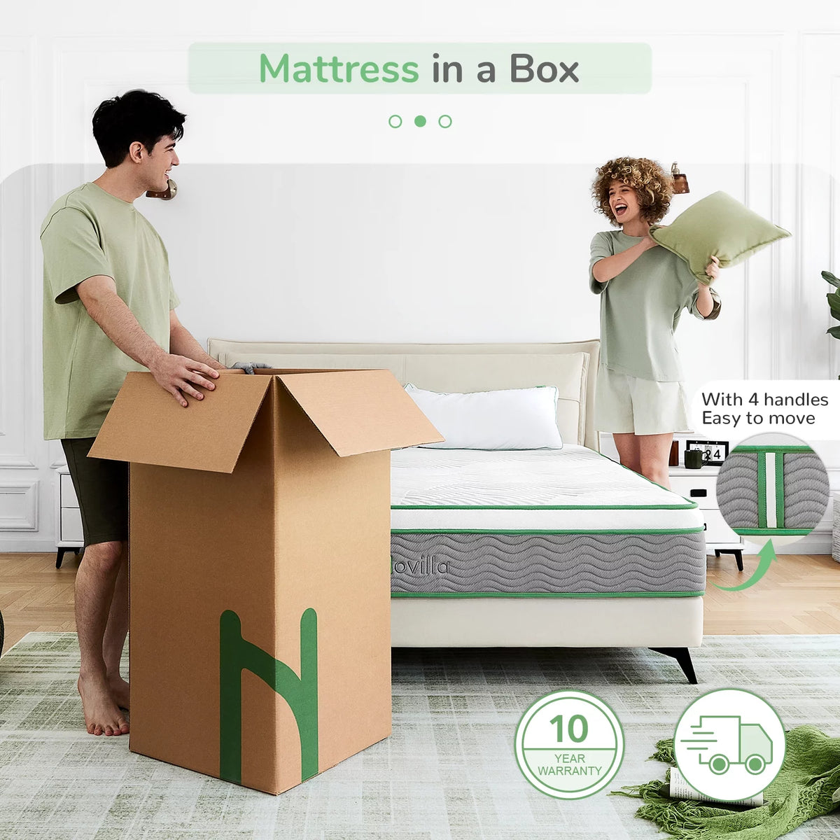 Queen Size Memory Foam Hybrid Mattress X194422