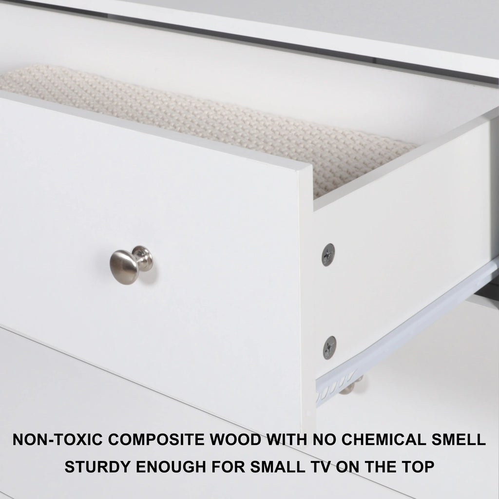 White 5 Drawer Dresser Z6864