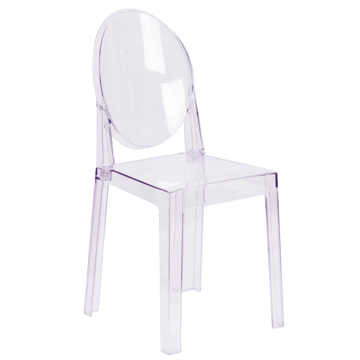 Transparent Crystal Oval Back Chair E36145