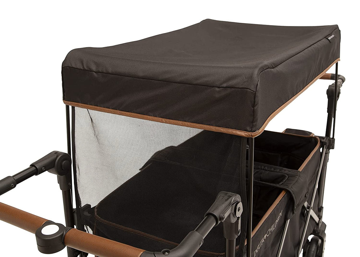 Black 2 Kids Stroller Wagon with Canopy B6329
