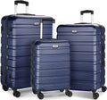 3 Piece PC ABS Hardside Lightweight Luggage Set with TSA Lock V7306