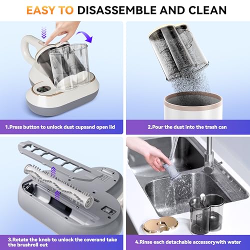 16Kpa Corded Handheld Mattress Vacuum Cleaner with 0.7L Double Cup Q931688