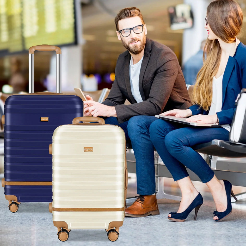 3 Piece ABS Hardshell Lightweight Luggage Set with TSA Lock M88877