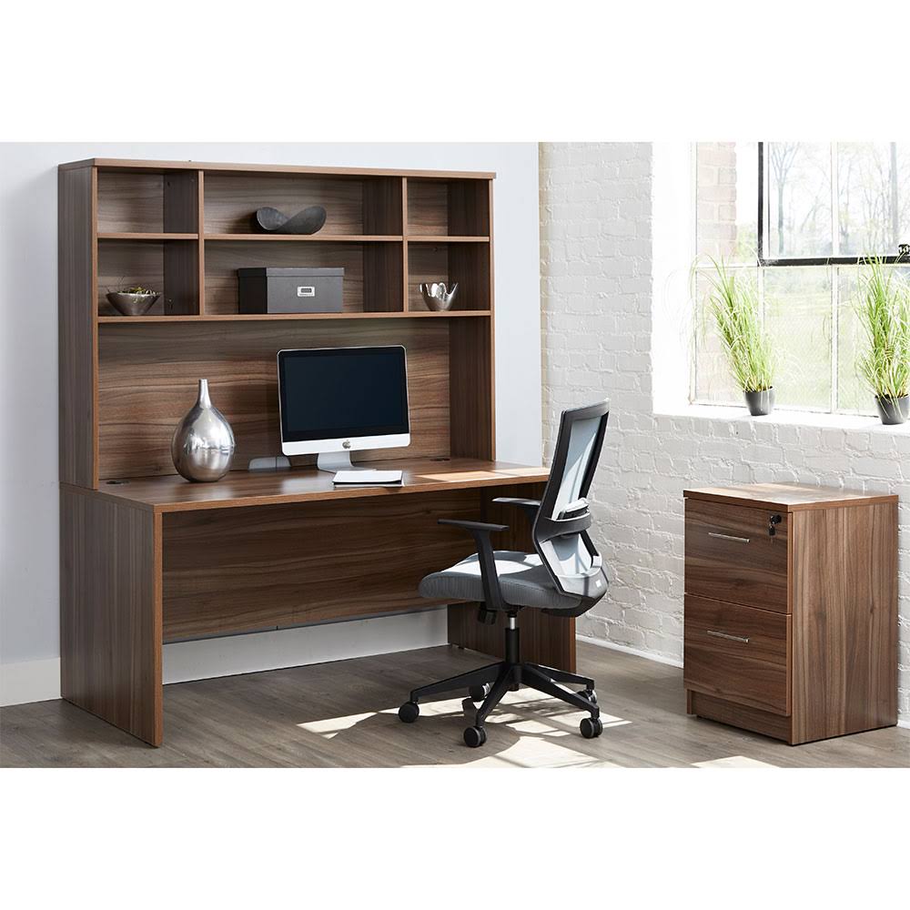 2 Drawer Walnut File Cabinet Desk K766609
