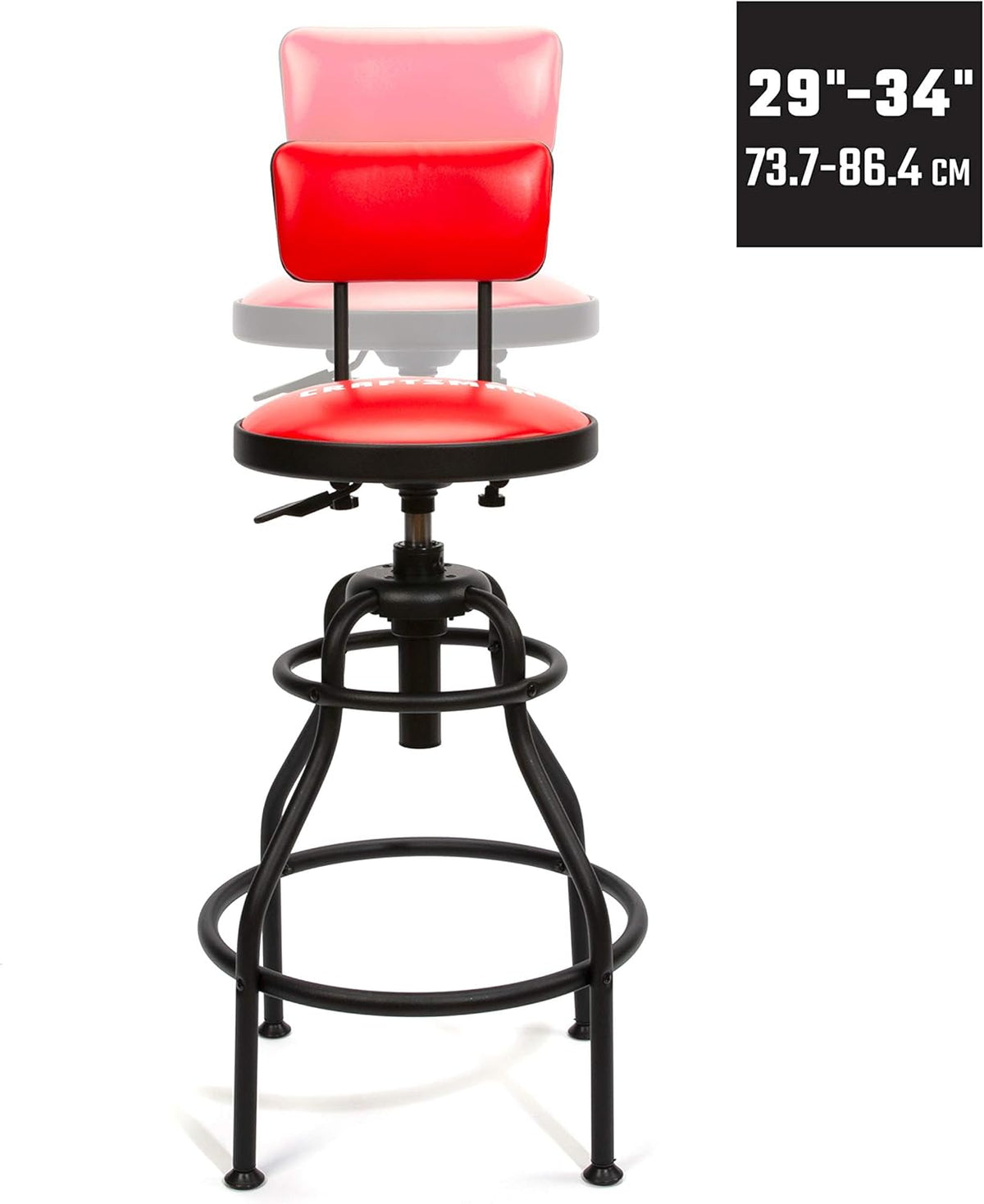 Adjustable Height Work Shop Stool, 29 to 34-inches Tall, 300-lb Capacity P499