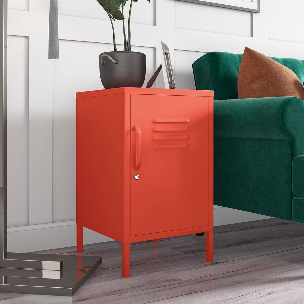 Blue Metal Locker End Table R363388