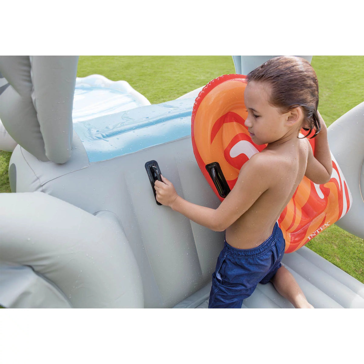Inflatable Outdoor Splash Water Slide with 2 Surf Riders J1566