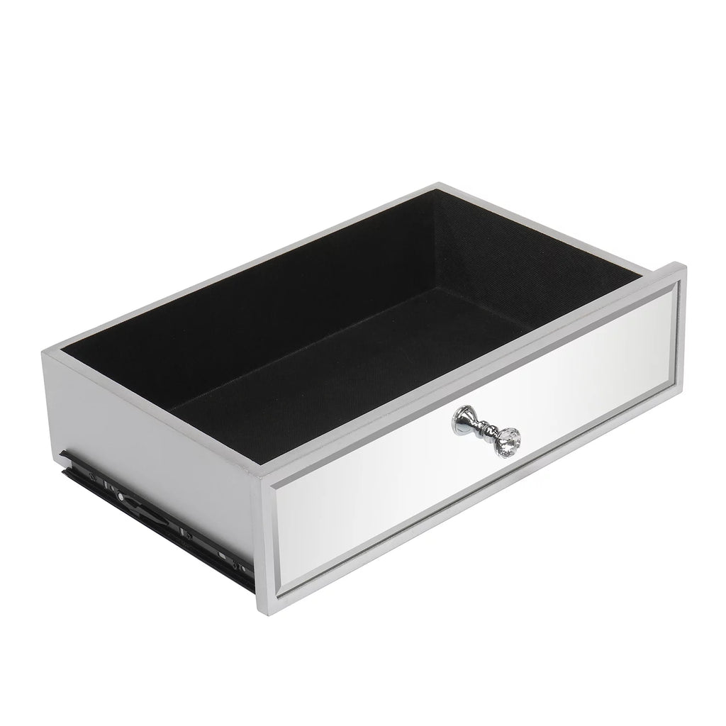 Mirrored Finish Glass TV Stand with 3 Drawers K746