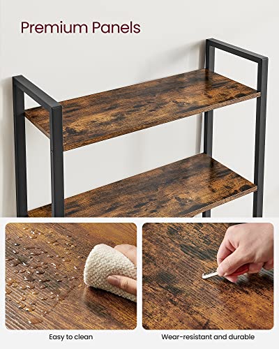 6-Tier Bookshelf with Steel Frame A324