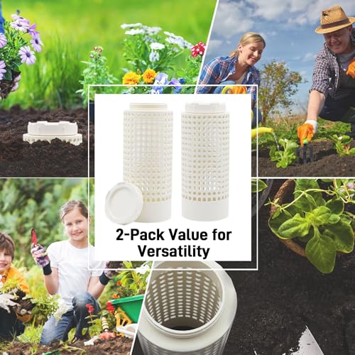 2-Pack White PVC Worm Compost Bin M959376