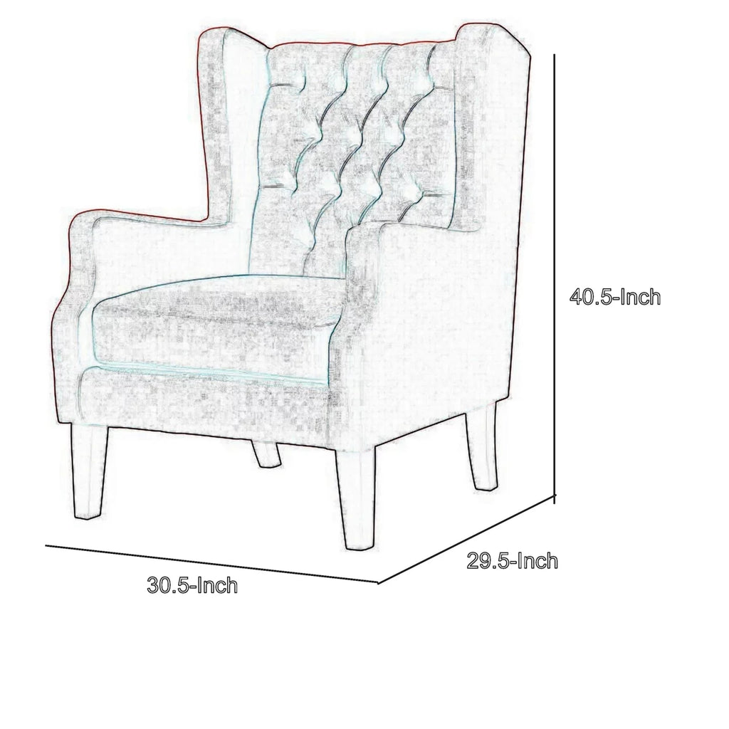 Red Fabric Accent Chair F7336
