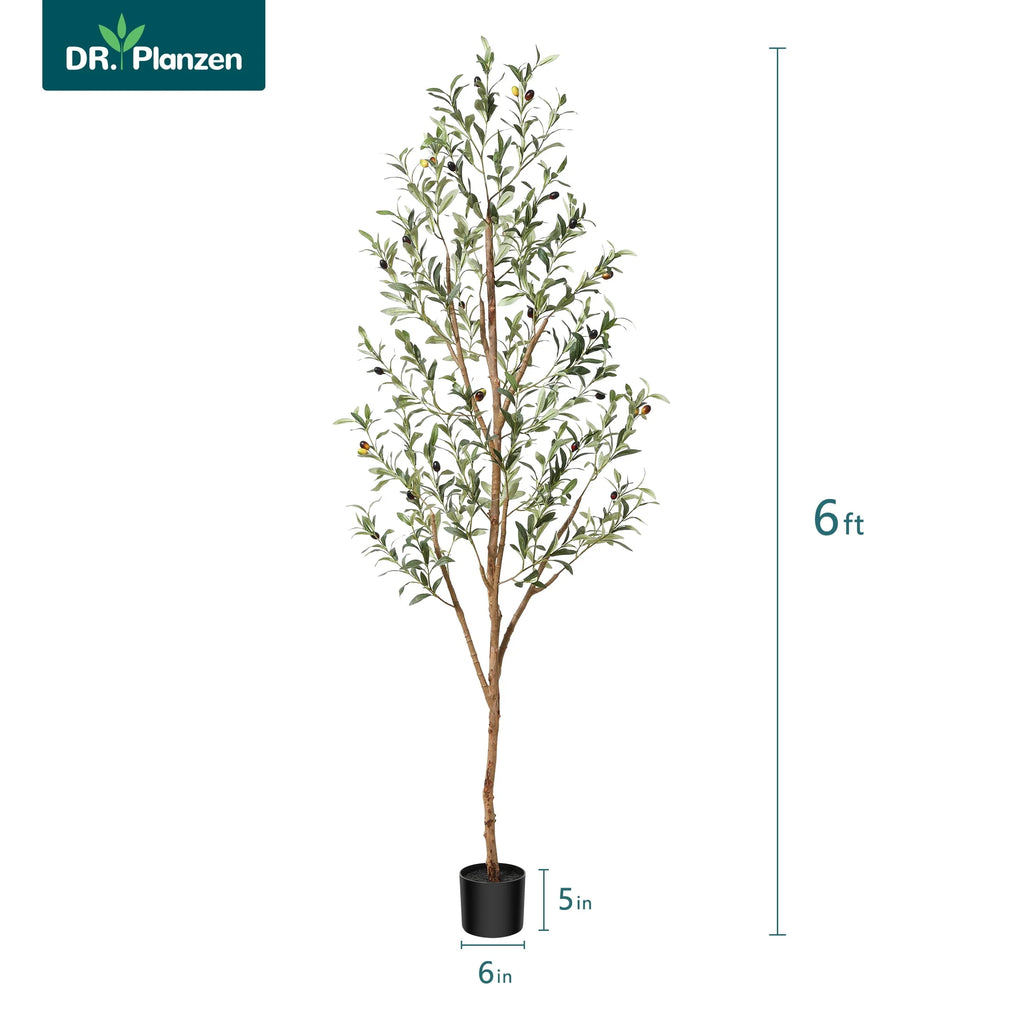 6 ft Artificial Olive Plant with Fruits P75960