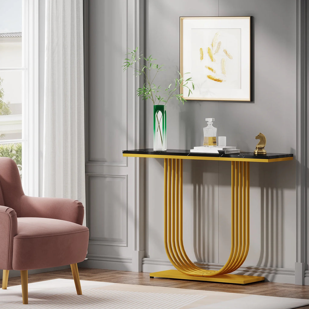39 inch Gold Console Table I96156