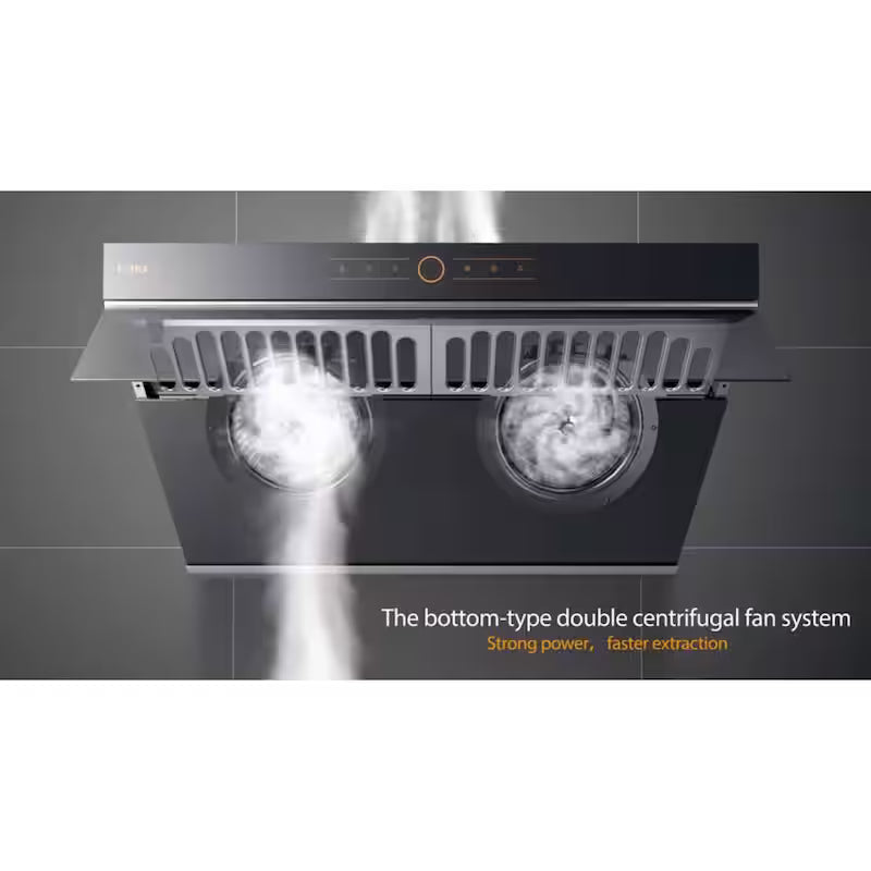 36 in. 850 CFM Under Cabinet or Wall Mount Range Hood with Touchscreen in Onyx Black Y158