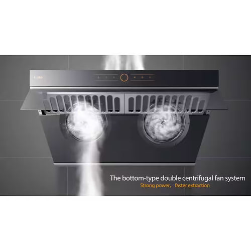 36 in. 850 CFM Under Cabinet or Wall Mount Range Hood with Touchscreen in Onyx Black Y158