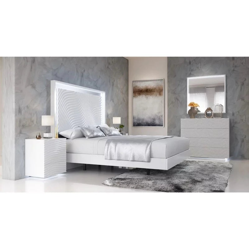 White King Size 5-Piece Bedroom Set P214