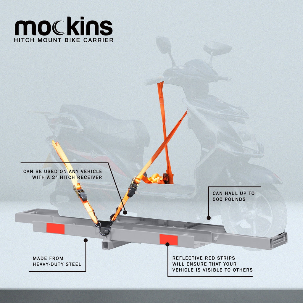73" Stainless Steel Dirt Bike Hitch Mount Carrier with Ramp Y682798