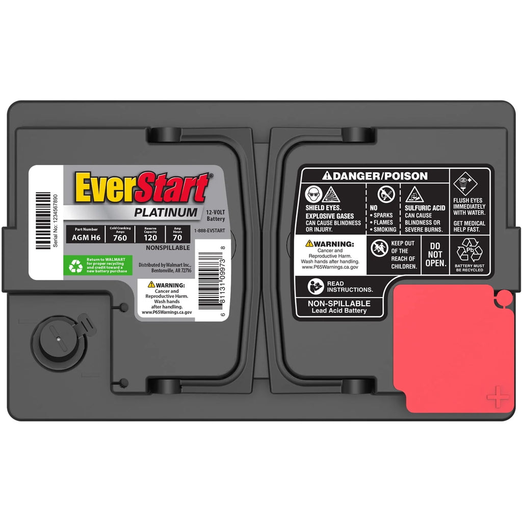 AGM Automotive Battery Group Size H6 12 Volt 760 CCA K47273
