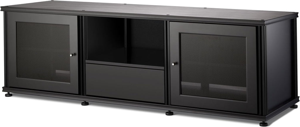 Walnut Black A/V Cabinet with Three Doors P411248