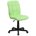 Green Quilted Office Swivel Chair E668578