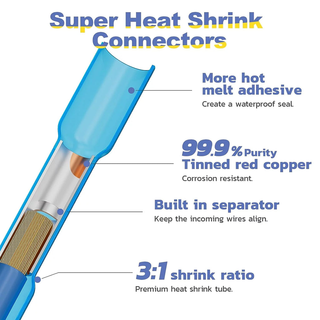 22-16 Awg Red Heat Shrink Butt Connectors U758913