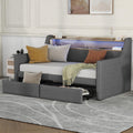 Upholstered Daybed with 2 Storage Drawers C4840