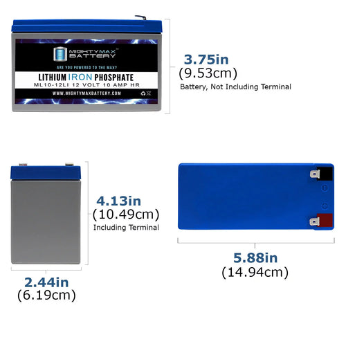 12V 10AH Lithium Replacement Battery 3 Pack A6815