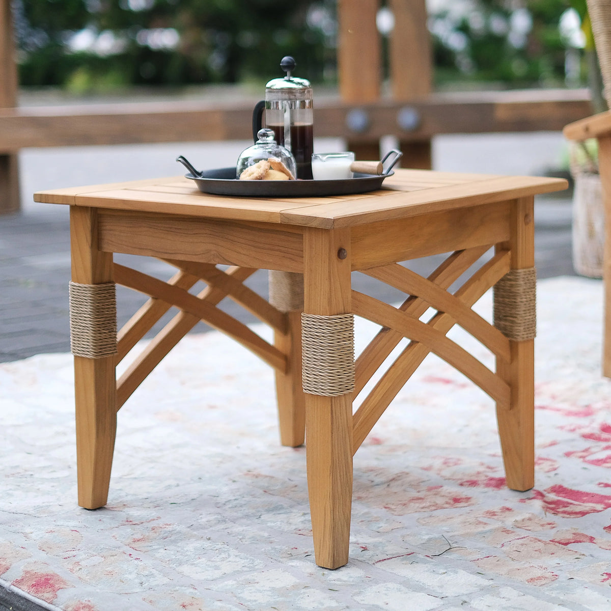 Teak Patio Side Table H3935