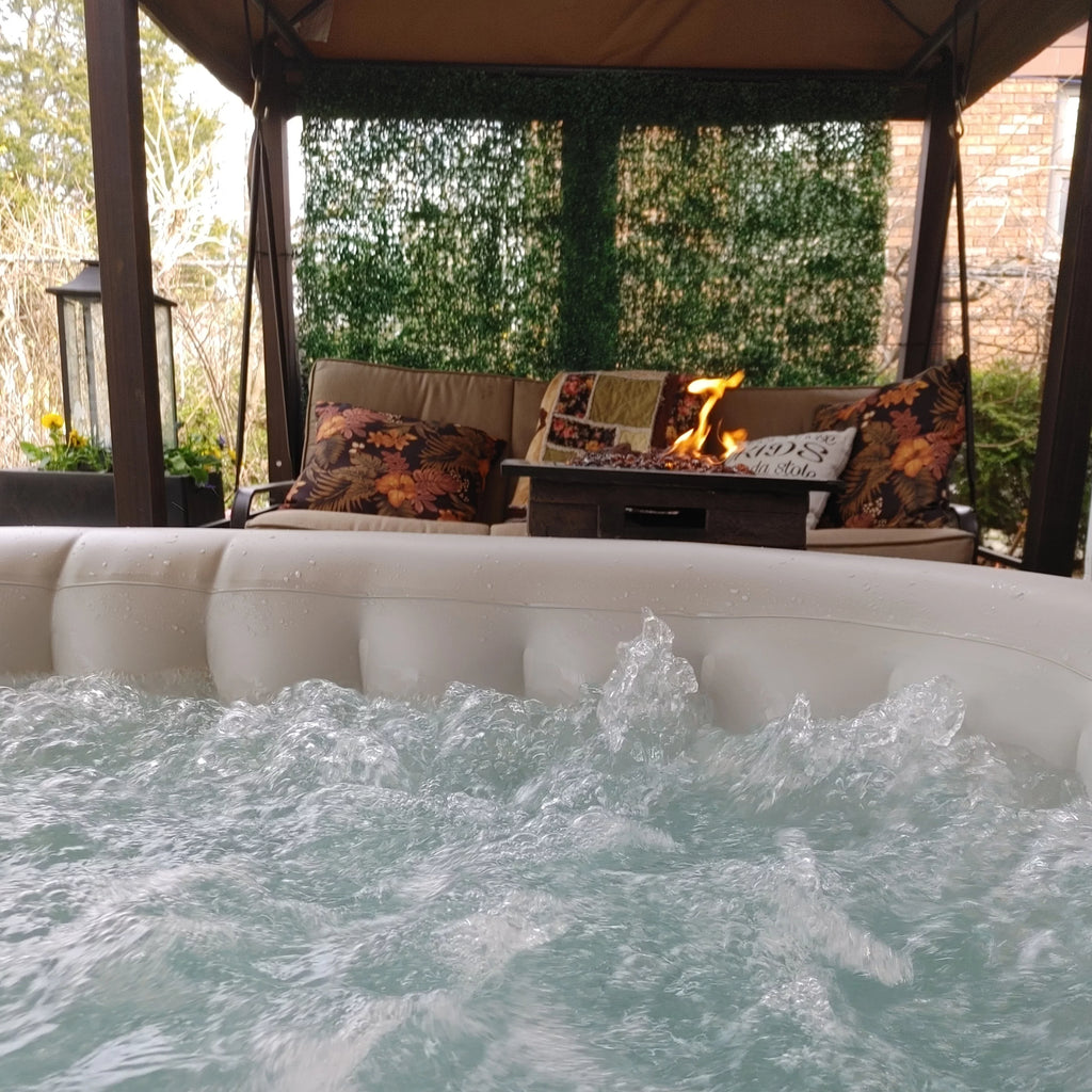 6 Person 100-130 Jet Inflatable Hot Tub Spa with Cover Z192510