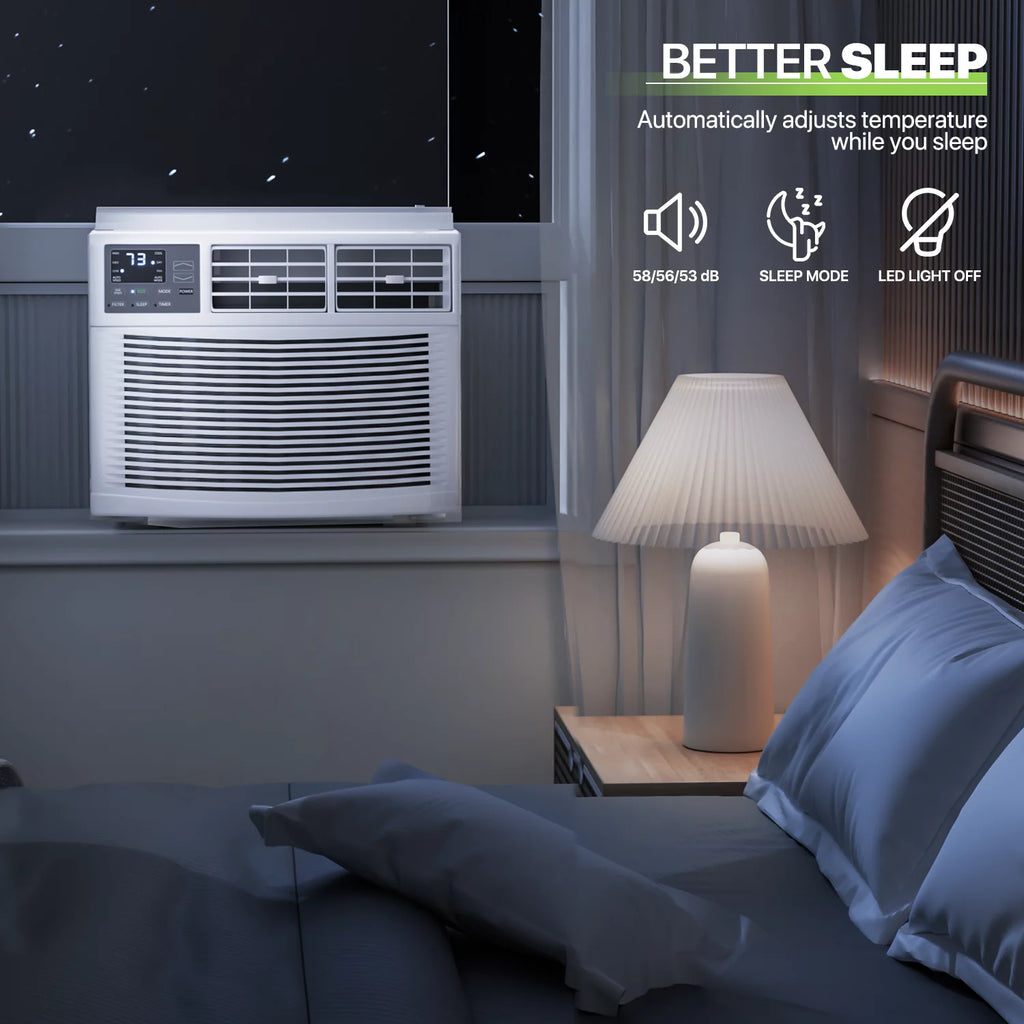8,000 BTU White Window Mounted Air Conditioner N762442