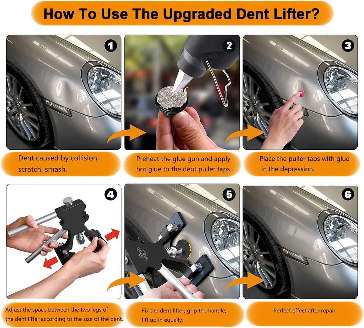 Auto Dent Puller Kit with Slide Hammer, Pack of 2 Y62549