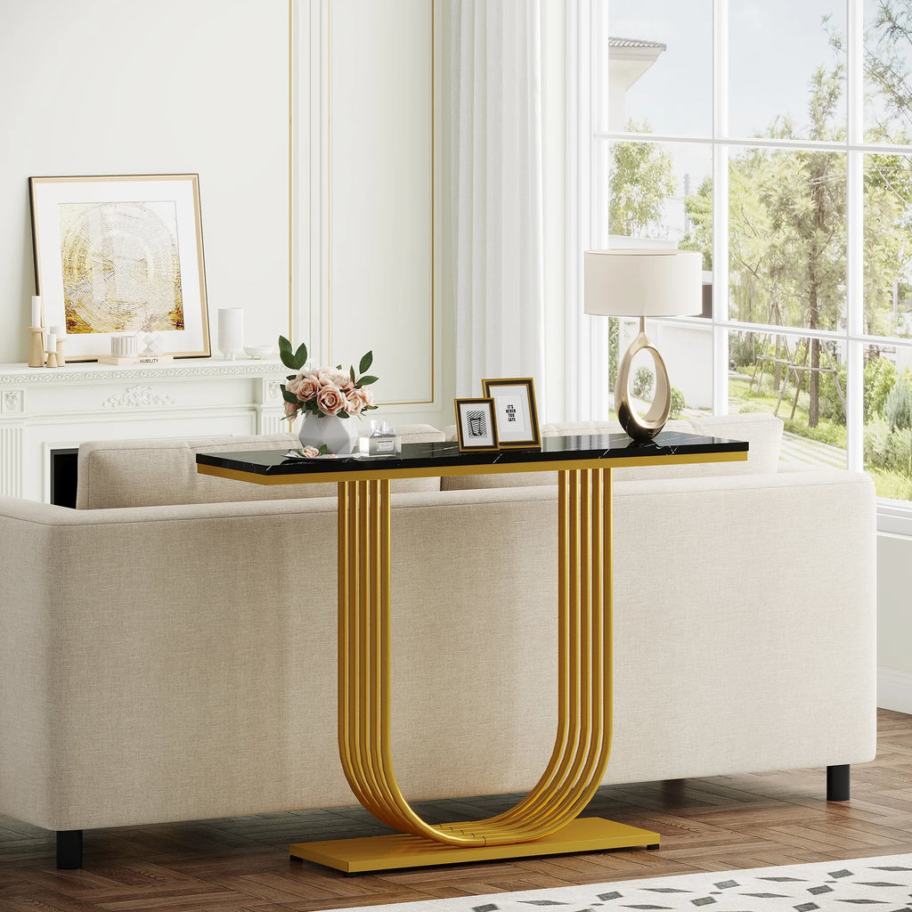 39 inch Gold Console Table I96156
