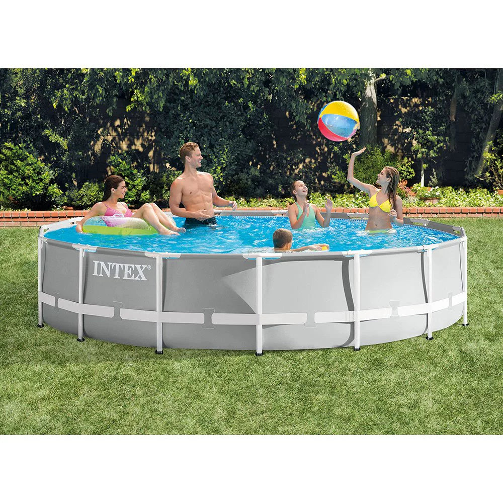 15 Foot x 42 Inch Prism Frame Above Ground Swimming Pool Set with Filter G56914
