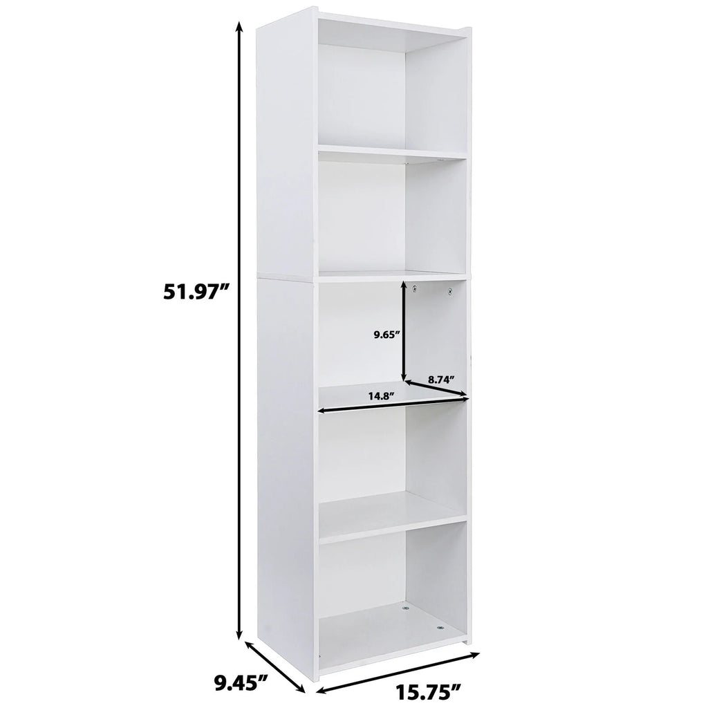 5-Tiers Bookshelf Bookcase Storage W165305