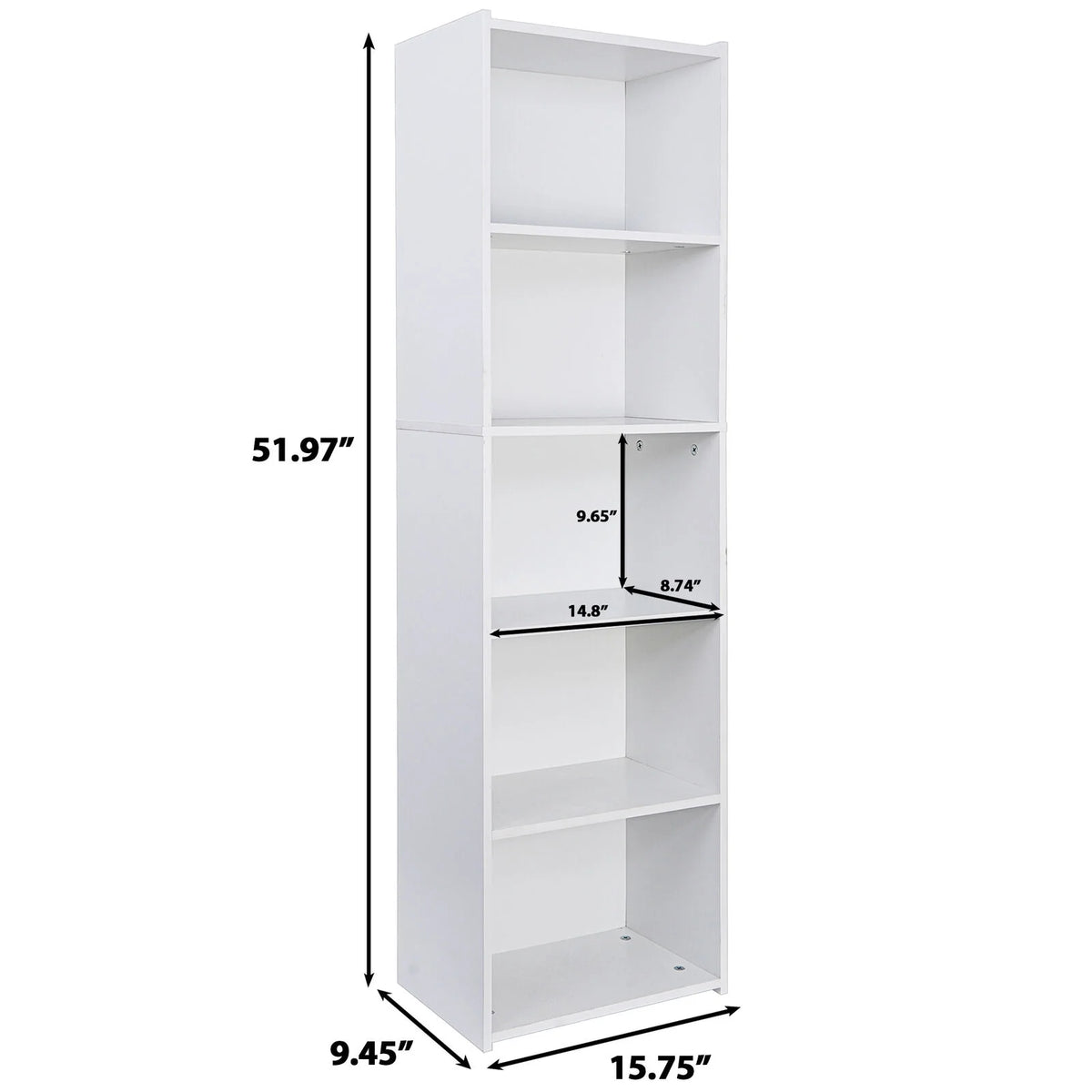 5-Tiers Bookshelf Bookcase Storage W165305