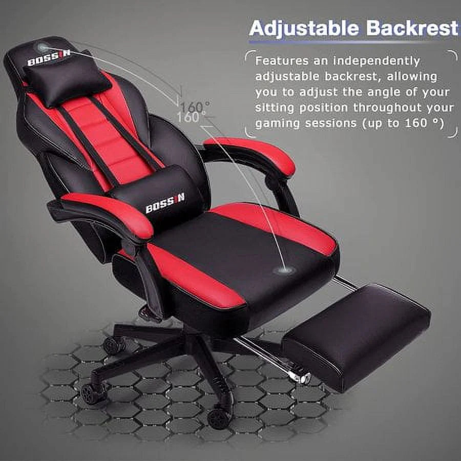 Gaming Chair with Footrest D365731