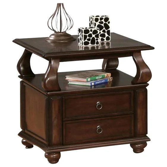 Walnut Poplar Basswood Veneer End Table R39265