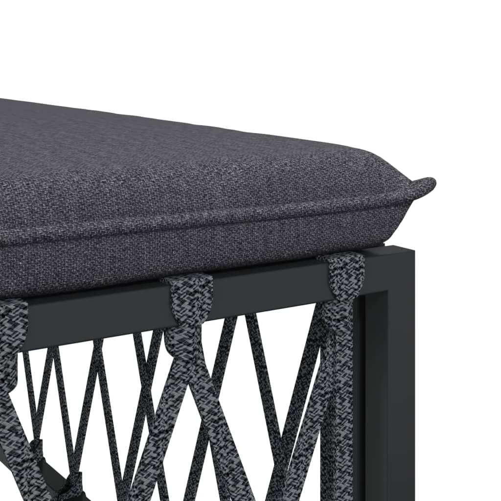 4 Piece Patio Set with Cushions Anthracite Steel B3290