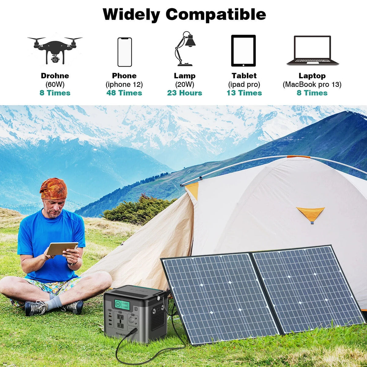Solar Power Station Generator 518Wh Power Supply F678189