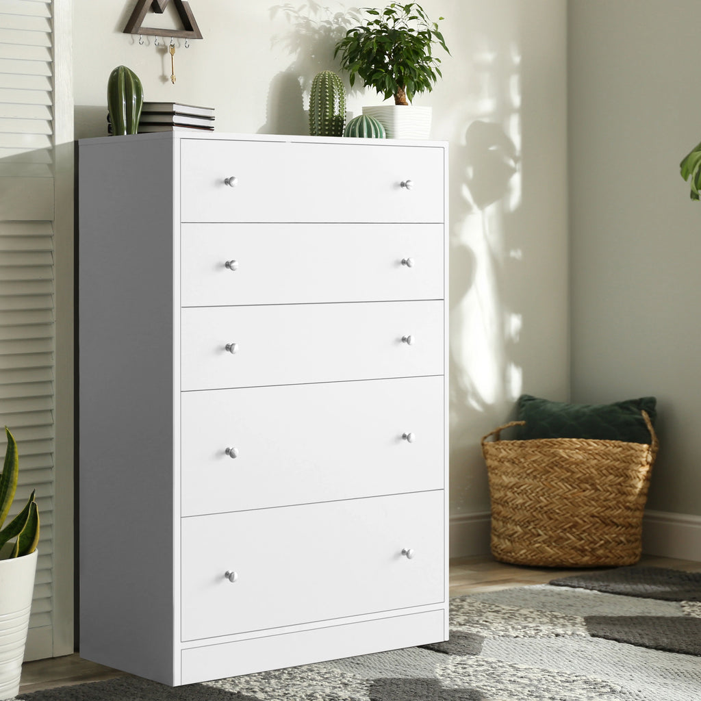 White 5 Drawer Dresser Z6864