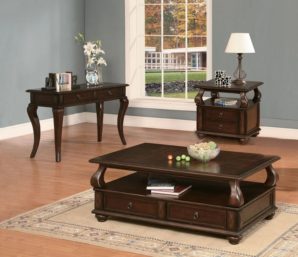 Walnut Poplar Basswood Veneer End Table R39265