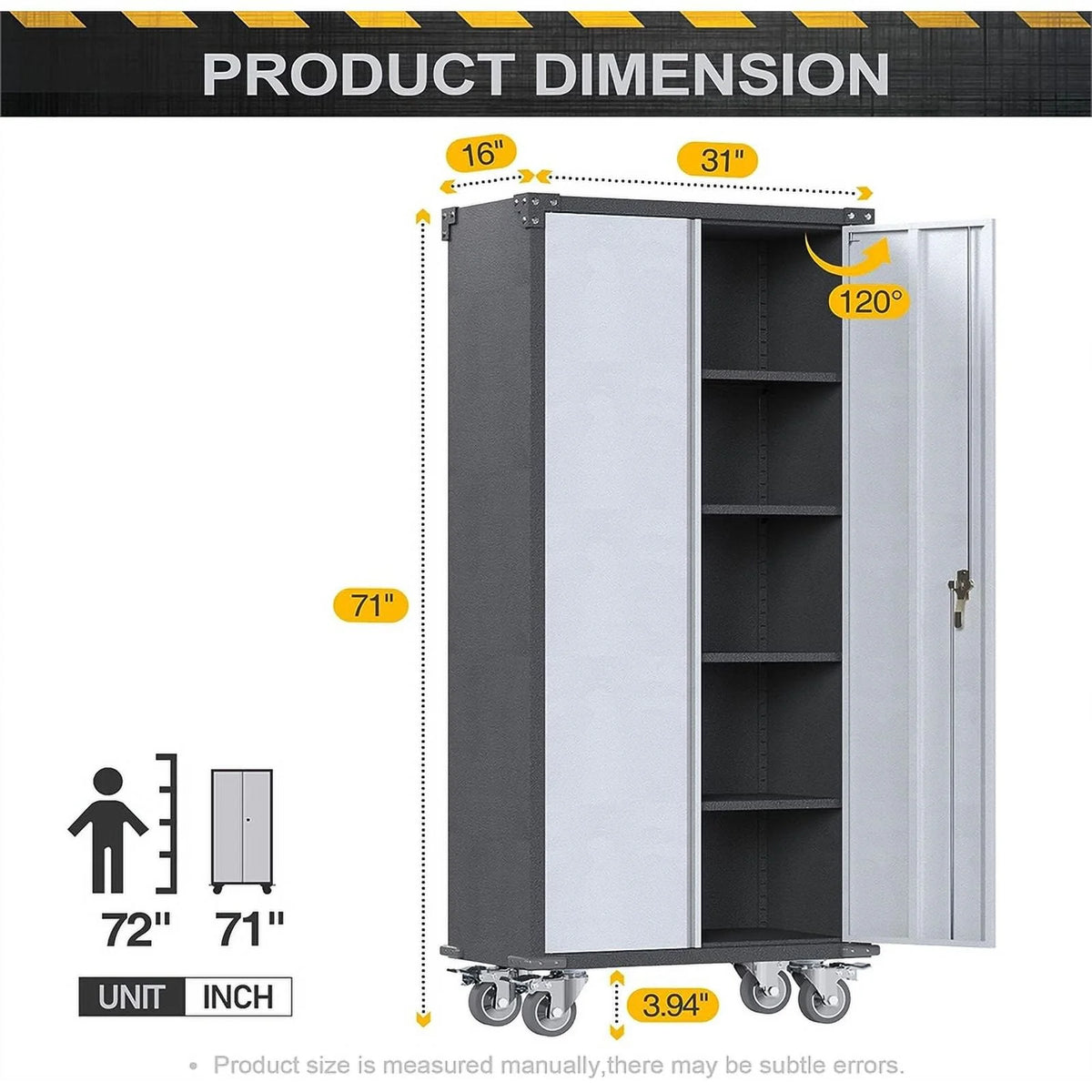 Metal Storage Cabinet on Wheels Q2174