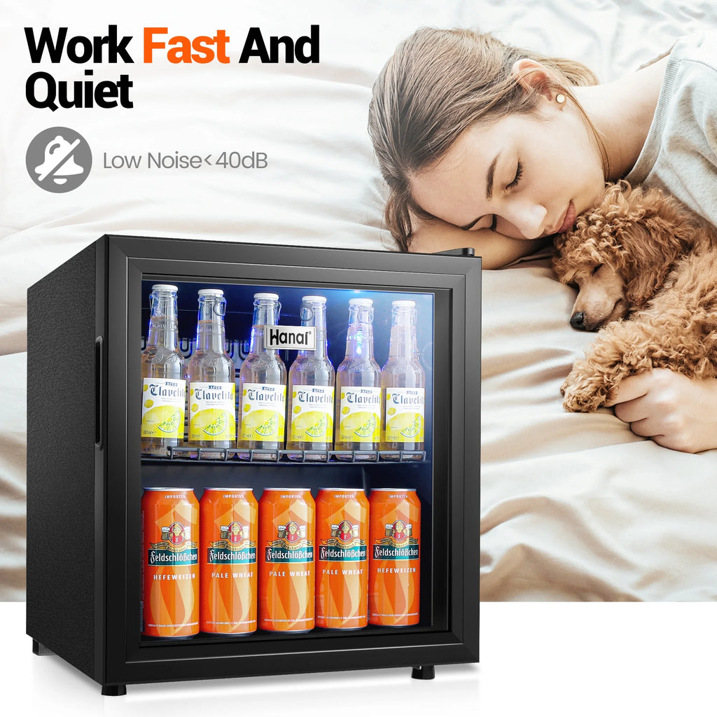 62-Can Beverage Refrigerator & Cooler with Glass Door U86312