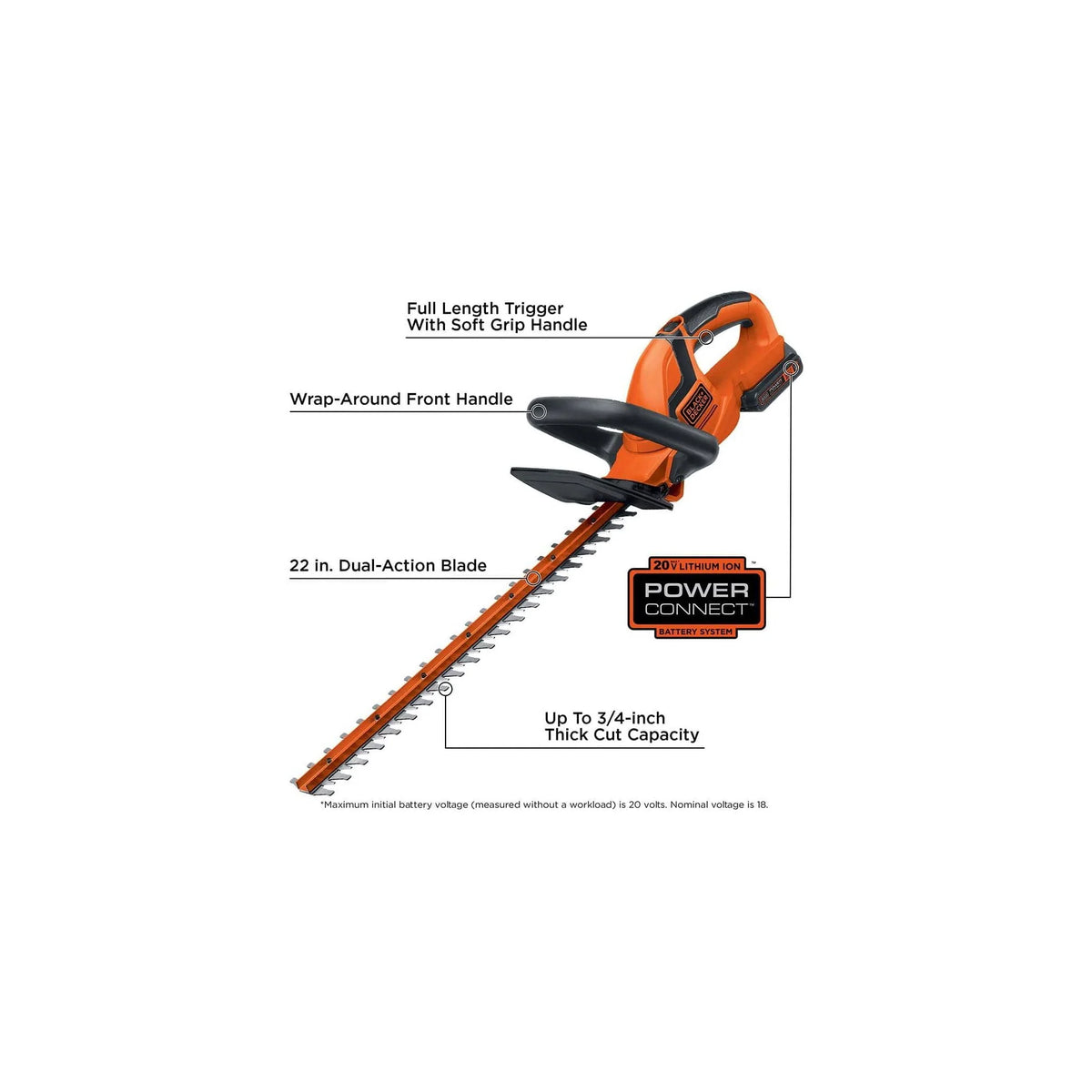 Cordless Lithium 22 in. Hedge Trimmer S7597