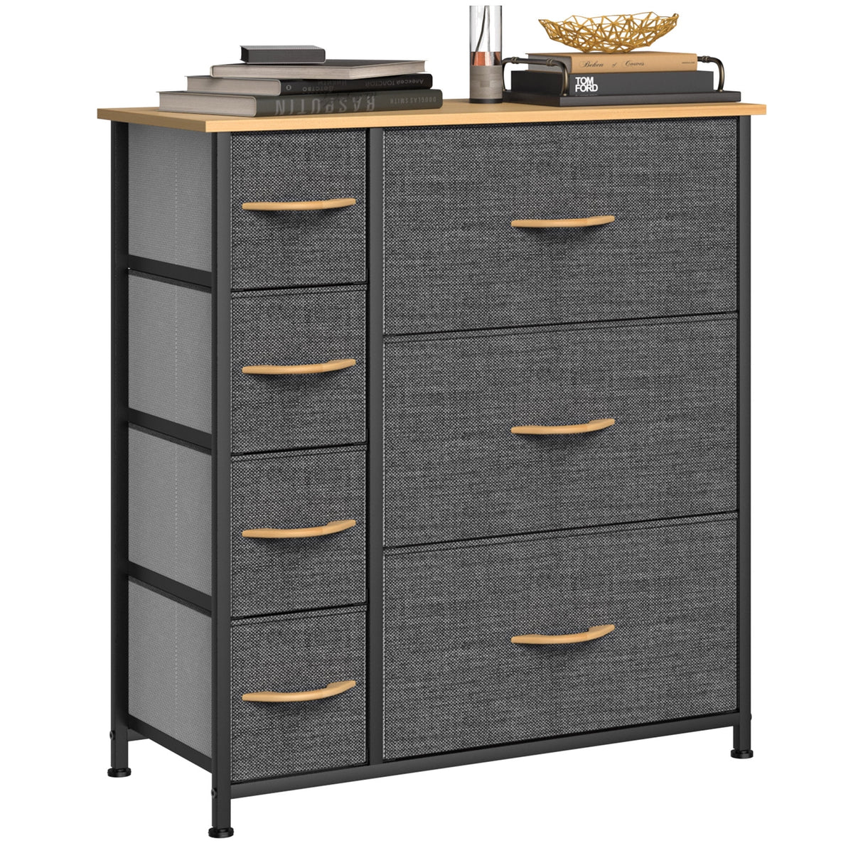 Grey 7 Drawer Storage Dresser P981
