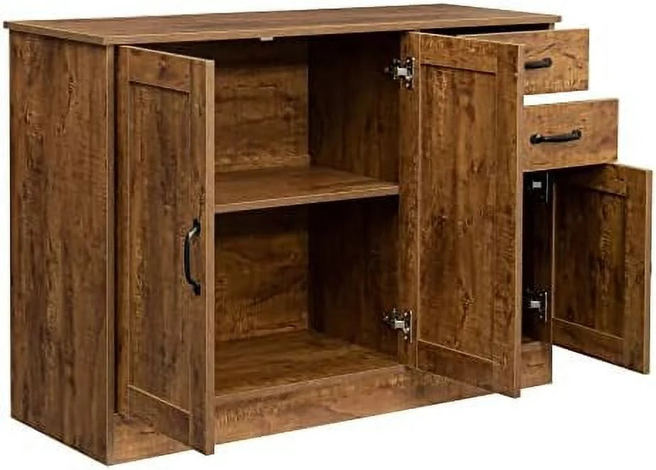 Mid-Century Coffee Cabinet Sideboard Buffet Accent Console Table Oak J184
