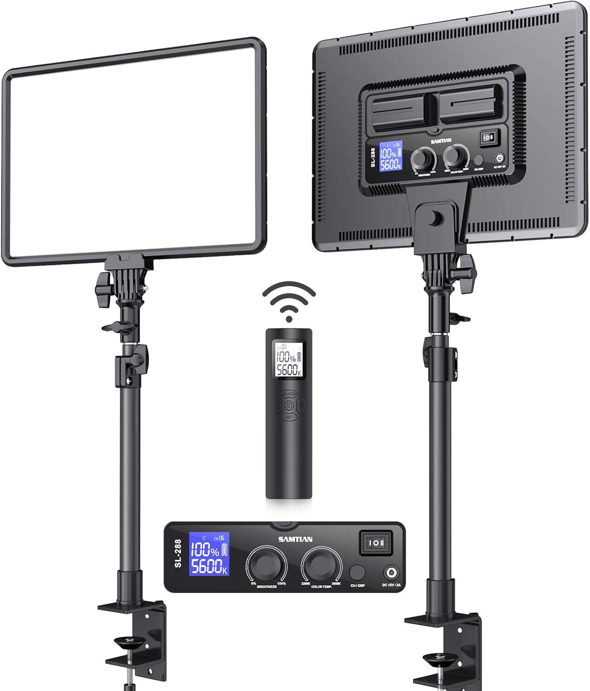 Dimmable LED Video Lighting Kit with Stands Q462764
