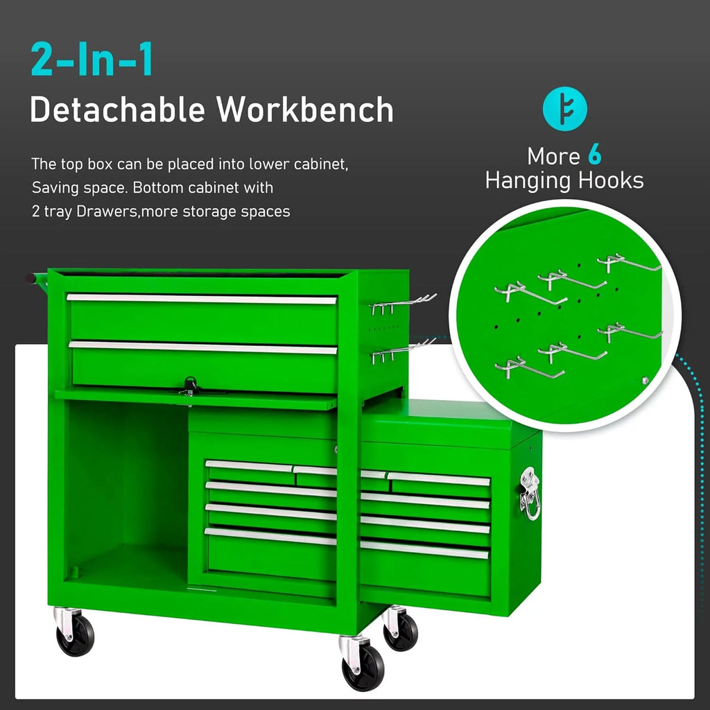 Black 8 Drawer Rolling Tool Chest and Cabinet K3171
