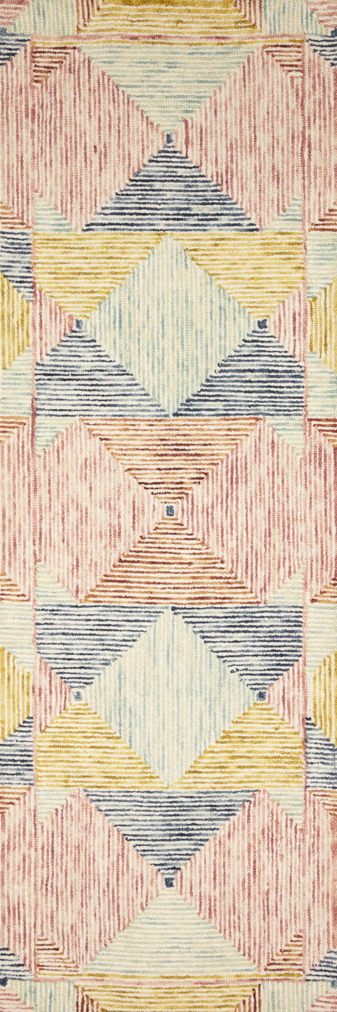 Ivory Multi Geometric Area Rug A37428